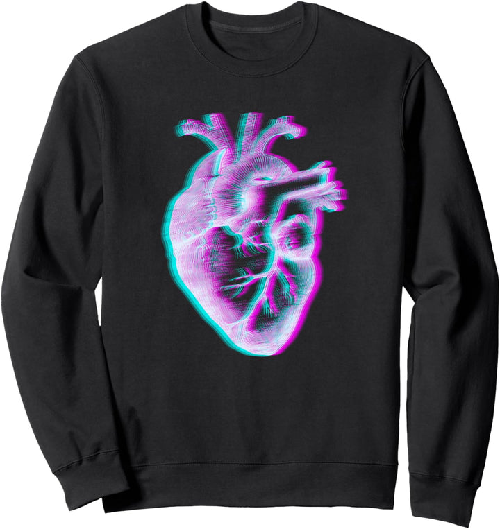 Anatomical Heart Vaporwave Retrowave Synthwave Clothing Sweatshirt