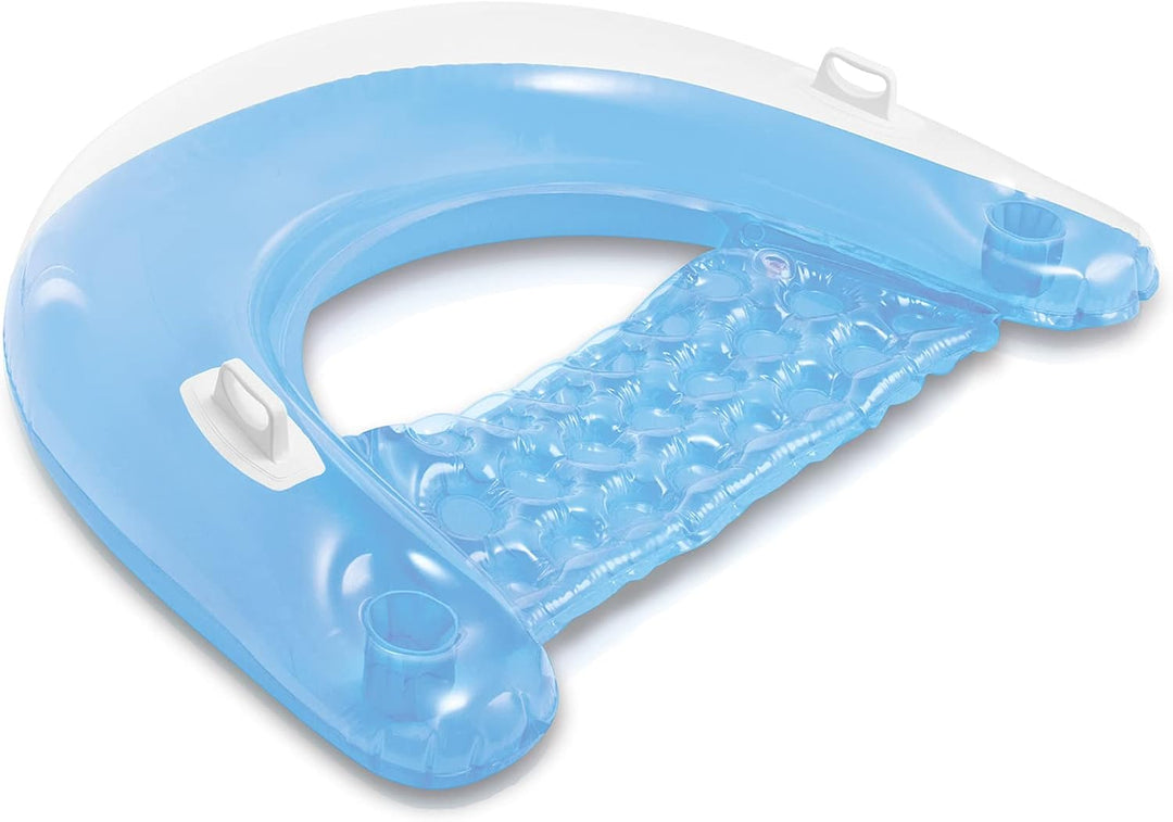 INTEX Sit'n Float aufblasbarer Poolsessel, halbtauchig, aufblasbar transparent/Green/Orange, transpa
