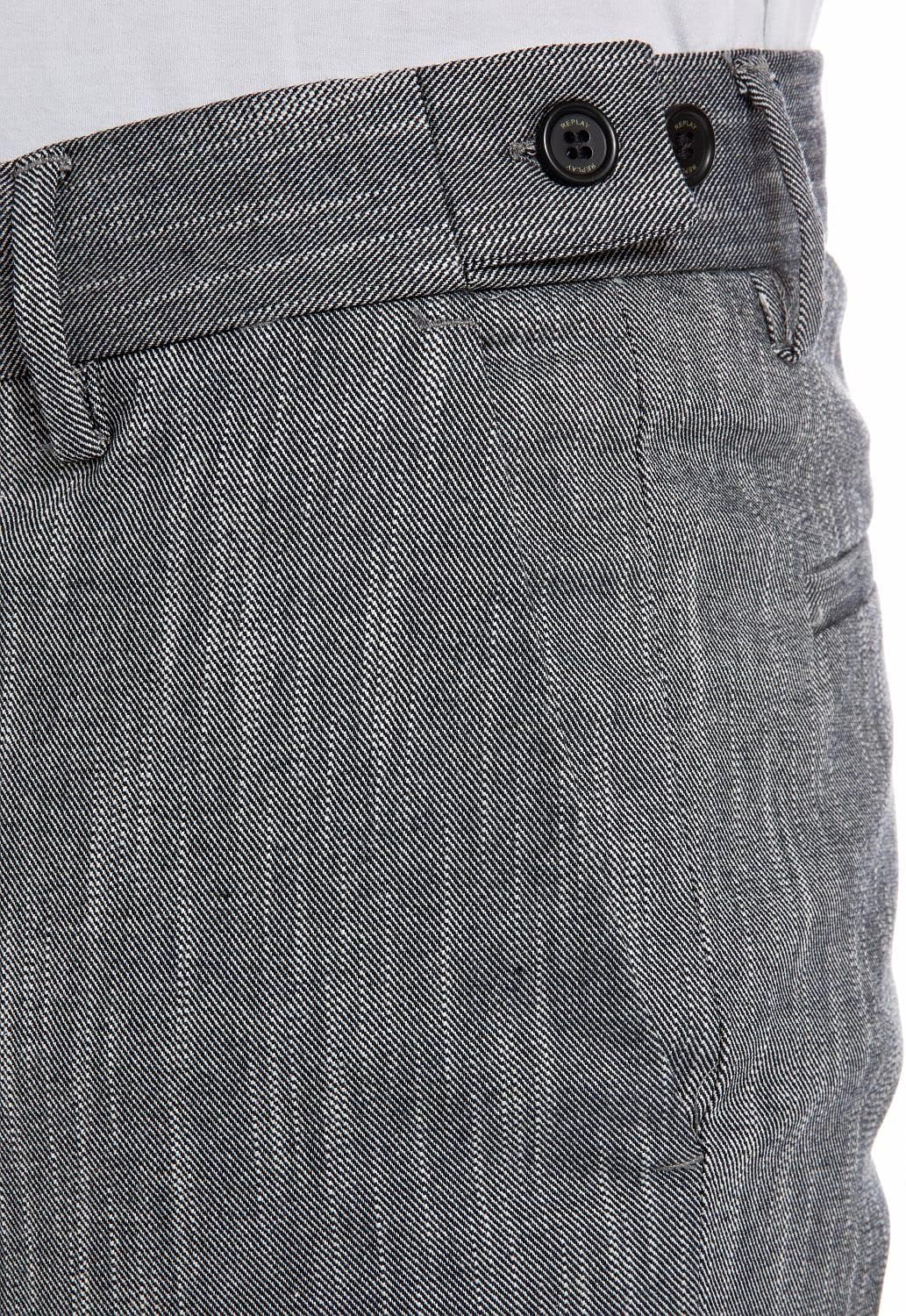 Replay Herren Hose mit Stretch 28W / 30L Blue/Natural White 010, 28W / 30L Blue/Natural White 010