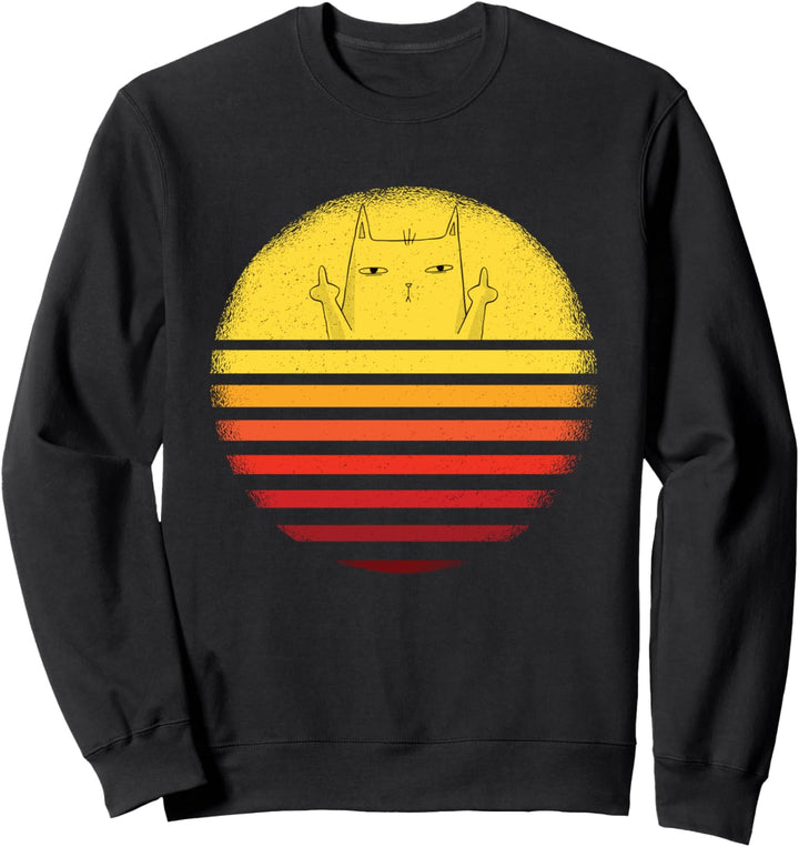 Katzenmotiv Sarcasm Morgen Grouch Spätaufsteiger Sweatshirt