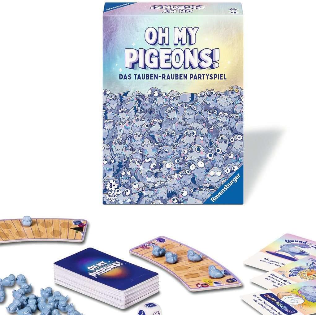 Ravensburger 22688 - Oh my Pigeons! - Das Tauben-Rauben Partyspiel - Kartenspiel und Partyspiel für