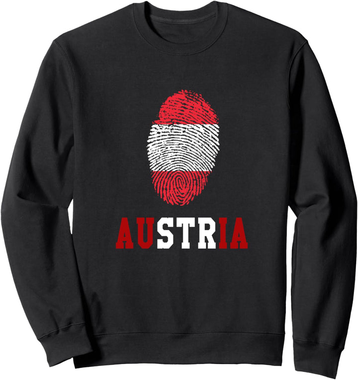 Fingerabdruck Österreich Flagge Sweatshirt