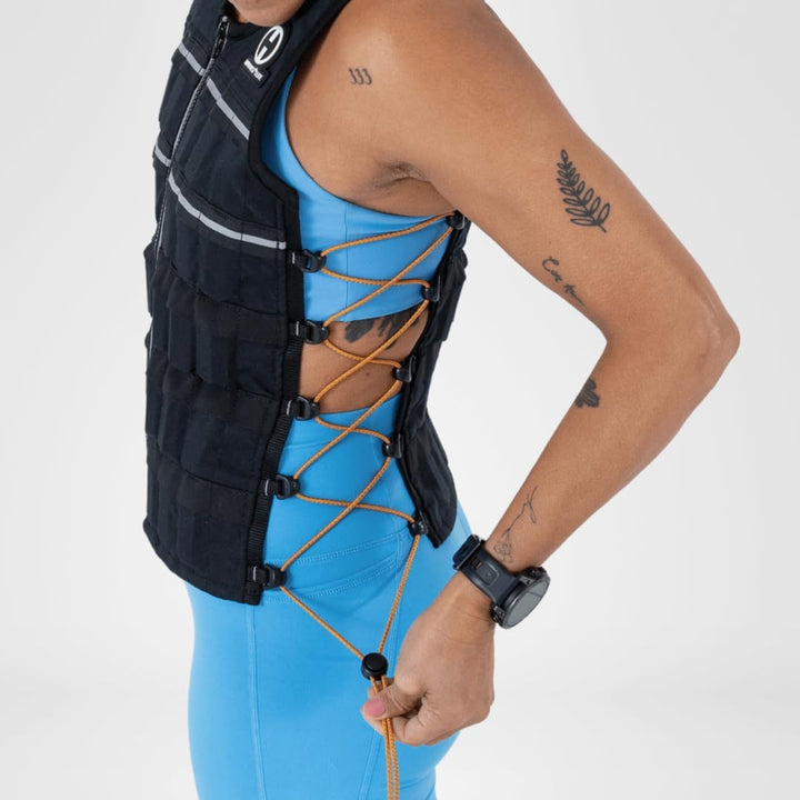 HYPERWEAR Hyper Vest Elite, Large 10lbs, Verstellbare Gewichtsweste Gewicht, Robustes schwarzes Cord