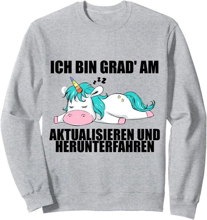 Lustiger Spruch Einhorn Mitarbeiterin Kollegin Faul Sweatshirt