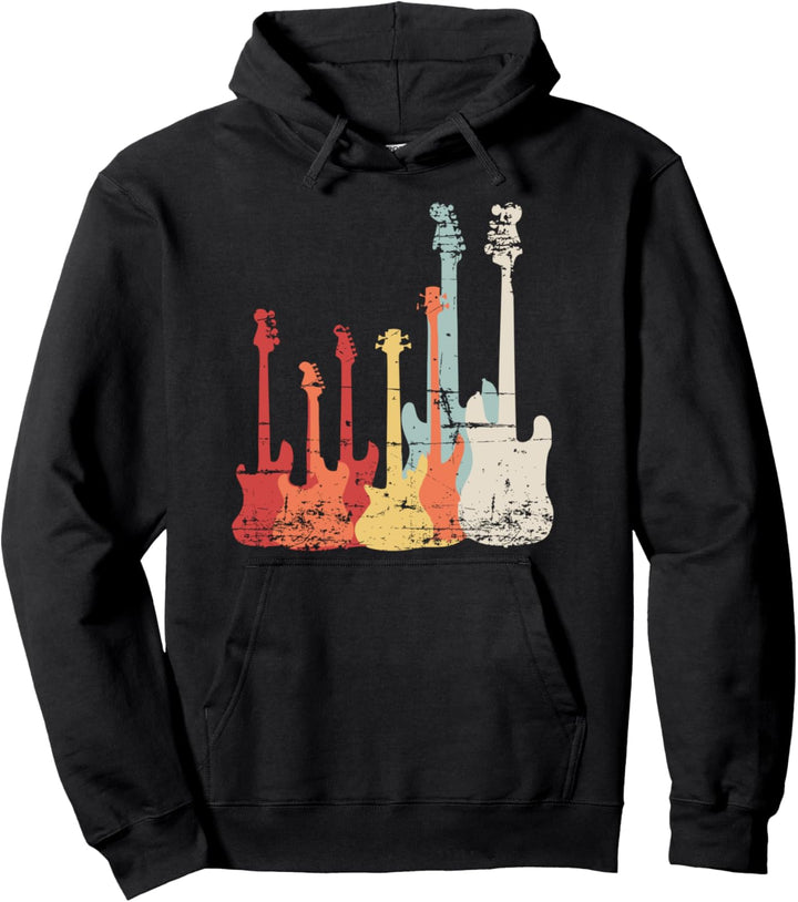 Rock Band Gitarre Retro Vintage Design Pullover Hoodie