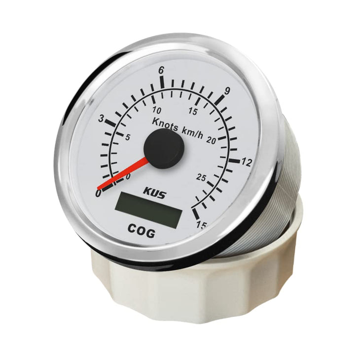 KUS GPS Tachometer Geschwindigkeitsmesser 15Knots 28KM/H Für Boot Yachten 85mm Mit Hintergrundbeleuc