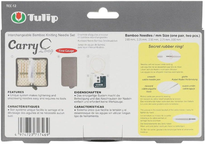 Tulip TCC-12 Long Interchangeable Needle, Bambus, Bamboo, 2-3 mm