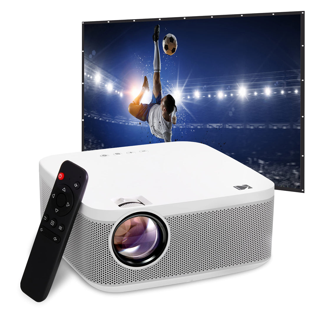 Kodak FLIK X10 Full HD Multimedia-Projektor-Kit | Kompaktes tragbares 1080p-Mini-Heimkinosystem mit