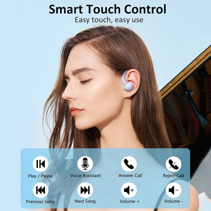 Matast 2026 Bluetooth Kopfhörer Sport, Kopfhörer Kabellos Bluetooth 5.4 mit ENC Noise Cancelling und
