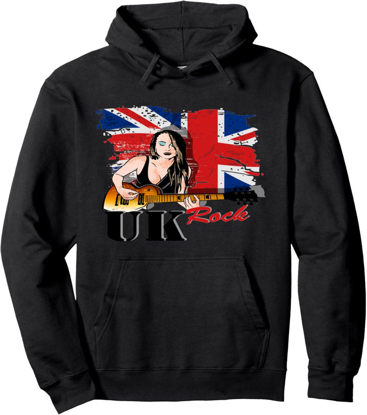 Rock Vintage UK Flagge Musik Britisch Pullover Hoodie