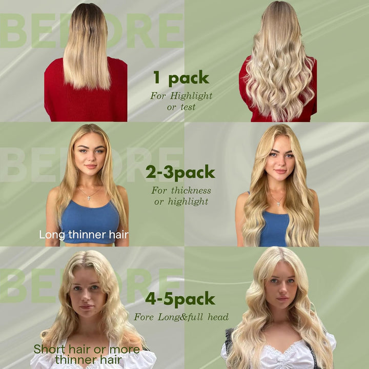 RUNATURE Extensions Echthaar Bondings Braun 30cm 50strähne Unsichtbare Bondings Extensions Echthaar