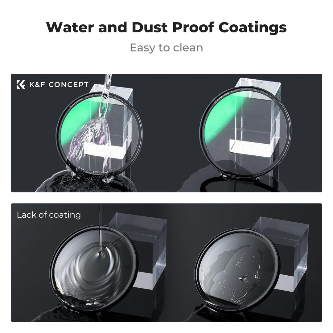 K&F Concept Nano X-Serie Magnetischer Black-Mist 1/4 Black Promist 1/4 Filter Effektfilter-52mm 52mm