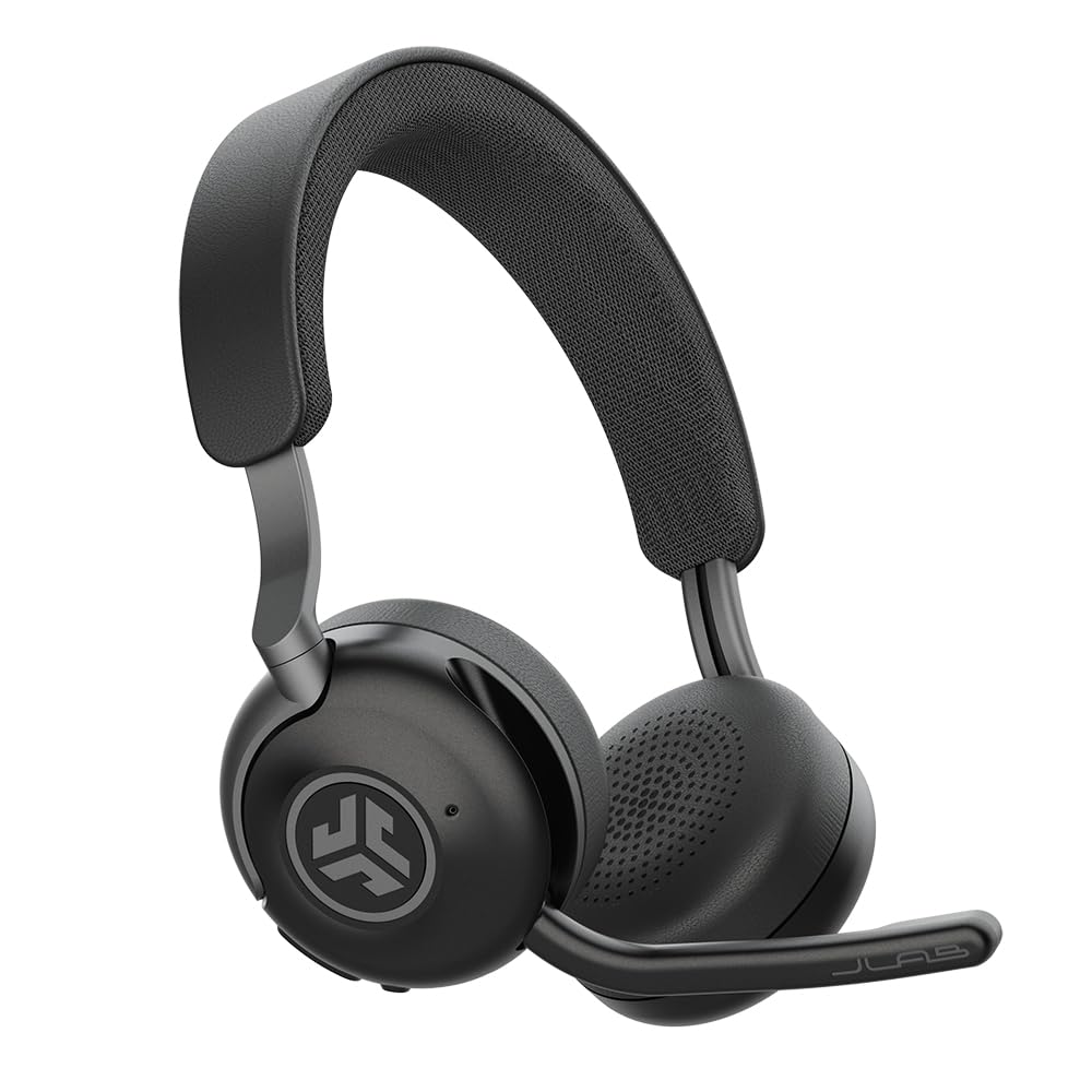 JLab Epic Work ANC Headset mit Mikrofon Bluetooth, Smart Active Noise Cancellation, 90+ Std. Akku, W