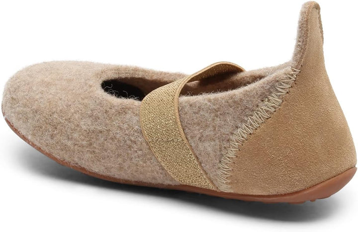 Bisgaard Mädchen Wool Ballet Flat 25 EU Nougat, 25 EU Nougat