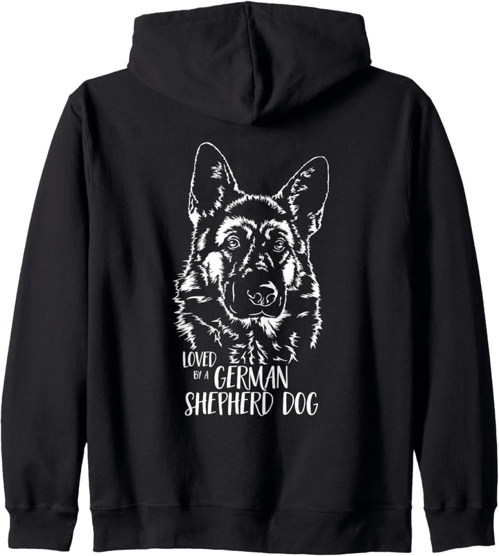 Loved by a German Shepherd Dog Hunde Spruch Hundespruch Kapuzenjacke