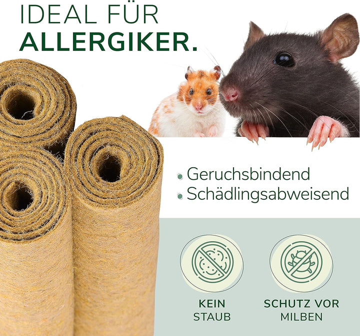 Natursache 10 Nagermatten aus 100% Hanf, 100 x 50cm – saugstark, staubfrei & schützend I Hochwertige