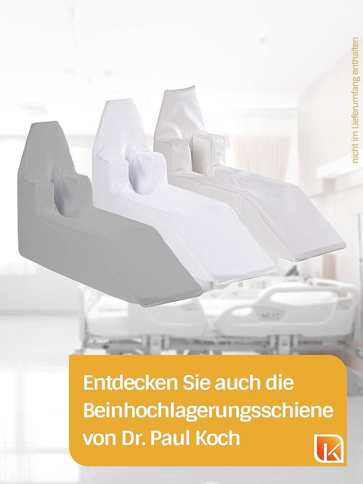 Dr. Paul Koch | Beinflachlagerungsschiene Aus Schaumstoff | Inklusive Weisser Baumwollbezug | Seitli