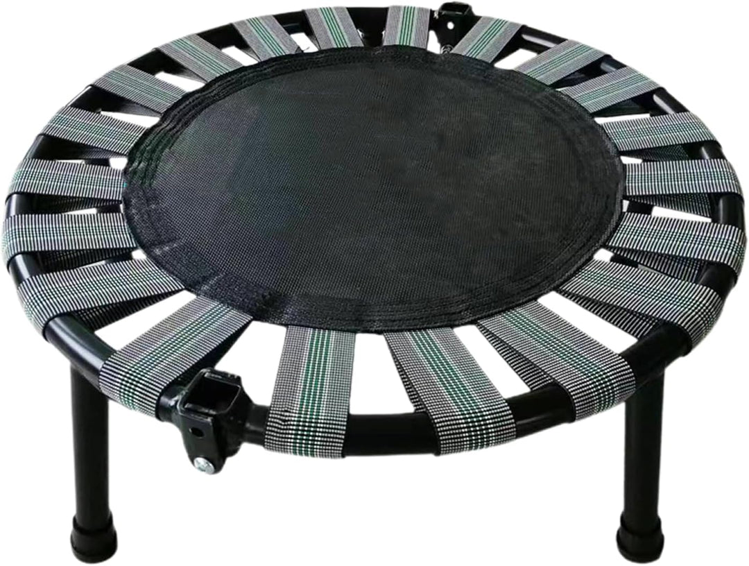Mini Trampoline, Folding Jumping Bed, Silent Foldable Fitness Rebounder, 165 LBS Load Bearing Exerci