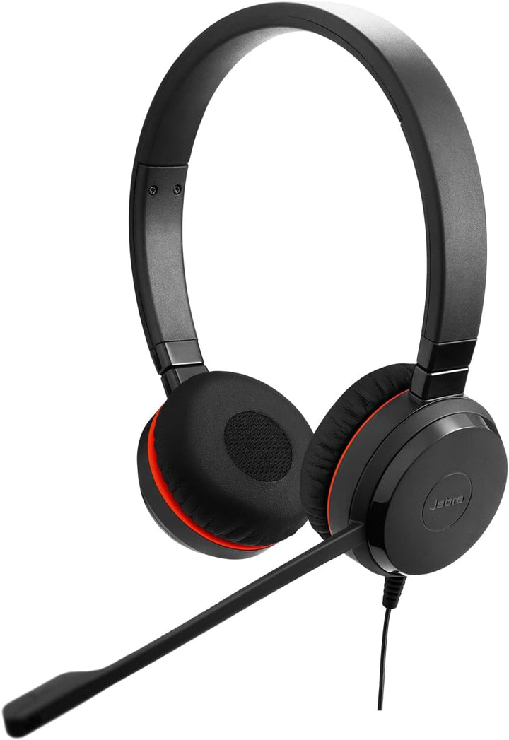Jabra Evolve 20 SE Stereo Headset - Microsoft Zertifizierte Kopfhörer für VoIP Softphone mit passive
