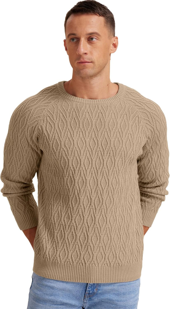 Sailwind Herren Strickpullover Zopfstrick Rundhalsausschnitt Warm Langarmpullover Herren Tops Winter