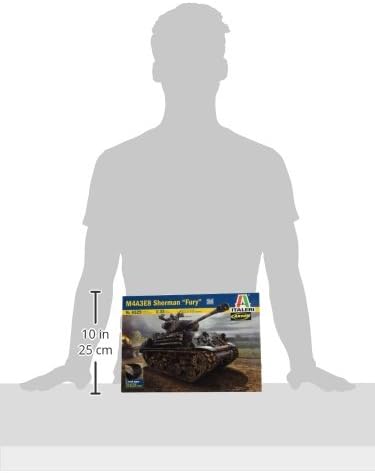 Italeri 510006529 - 1:35 M4A3E8 Sherman, Fury, Panzer, Schwarz, Mittel