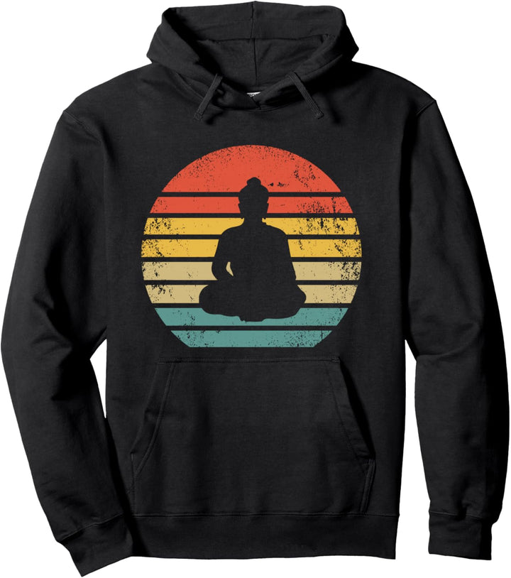 Retro Buddha Namaste Zen Buddhismus - Vintage Buddhist Pullover Hoodie