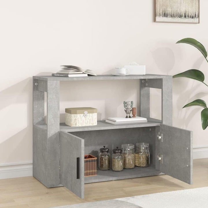 FIRBNUS 80x30x60 cm Seitenschrank mit Ablage und Türen Beistellschrank Schubladenschrank Lowboard La