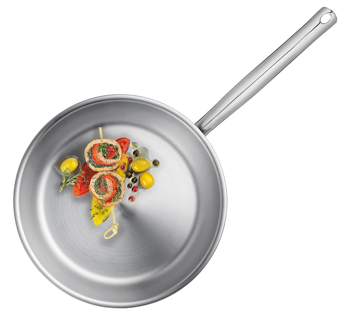 Spring 0414856032 Brigade Premium Bratpfanne, Edelstahl, silber, 5,5 x 35 x 58 cm 32 cm D, 32 cm D