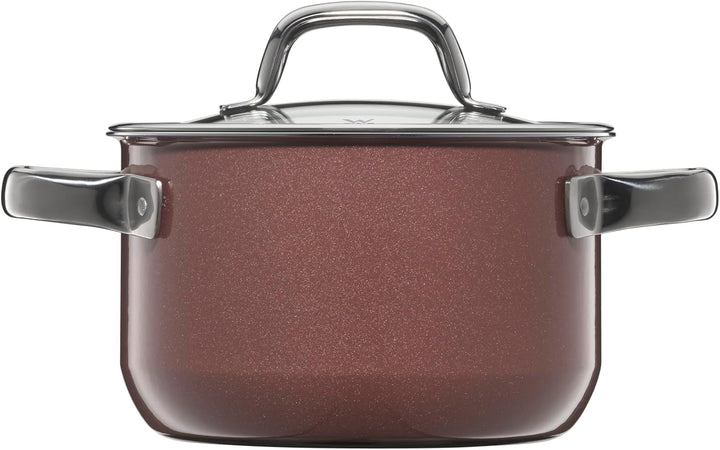 WMF Fusiontec Mineral Kochtopf klein 16 cm, Glasdeckel, Fleischtopf Induktion 1,3l, High-Tech Kerami