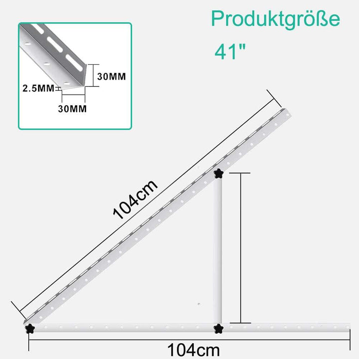 2 Paar Solarpanel Halterung 41 zoll, Universal Solarmodul Halterung Flachdach für Solarpanel 100W 15