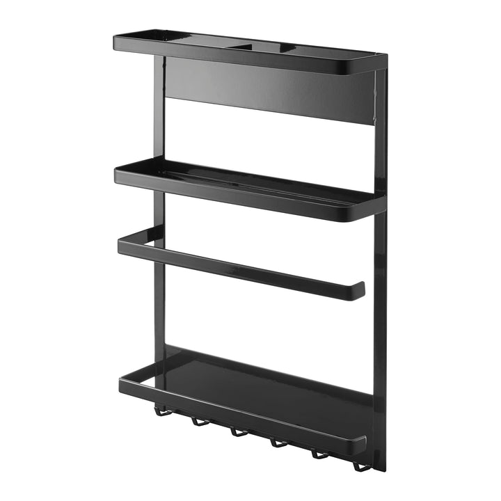 YAMAZAKII Tower Küchenregal, Stahl, Schwarz, One Size, Schwarz