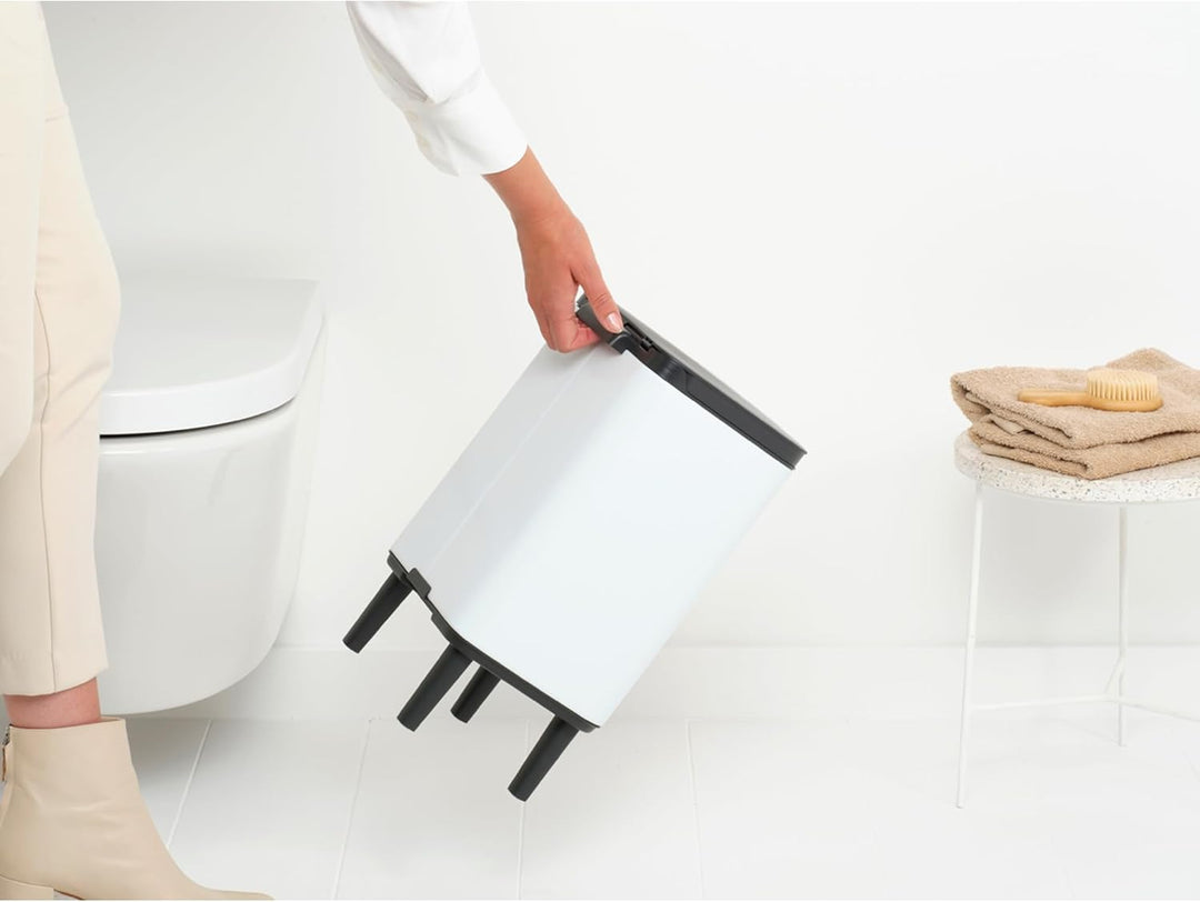 Brabantia - Mülleimer Bo Hi 7L mit Soft-Close-Deckel, herausnehmbarem Inneneimer und Transportgriff
