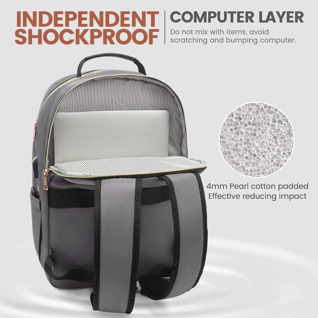 LOVEVOOK Laptop Rucksack Damen, 14 15,6 17,3 Zoll Laptoptasche Rucksack Damen Klein Wasserdicht Schu