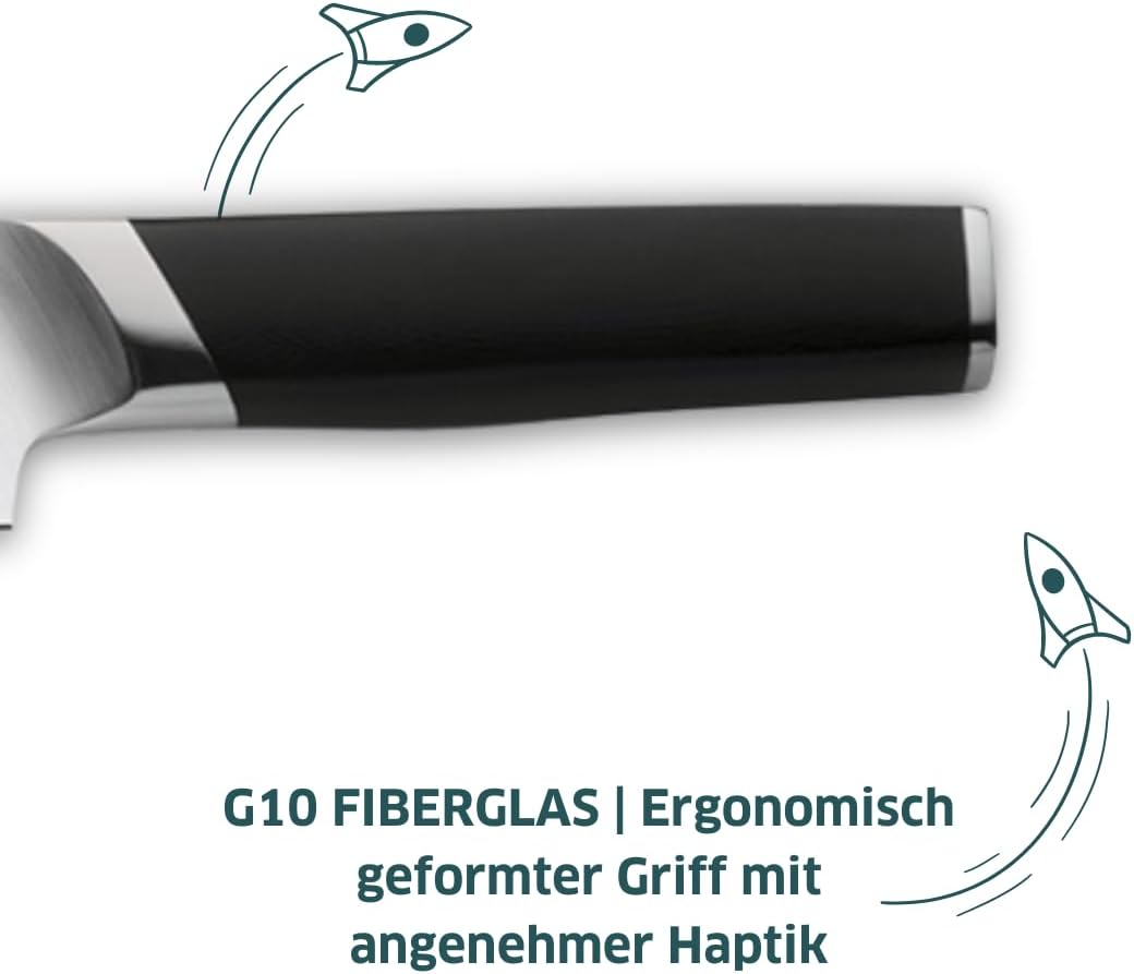 Paul Wirths CERASTEEL Gemüsemesser | Bruchfeste & extrem scharfe Klinge aus Keramik & Edelstahl | Kl