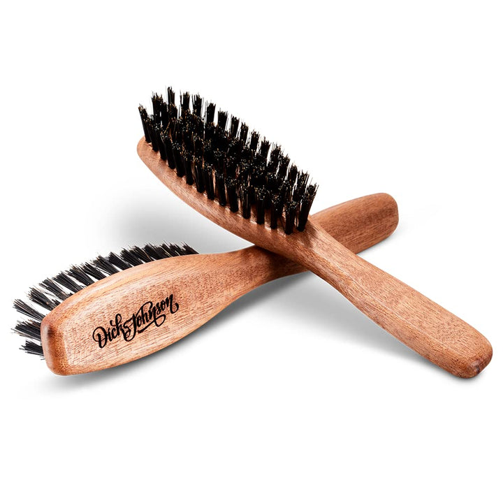 Dick Johnson Bartbürste Männer 15 cm– Wildschweinborsten mit Nylonstiften für Bartpflege &amp; Styling –
