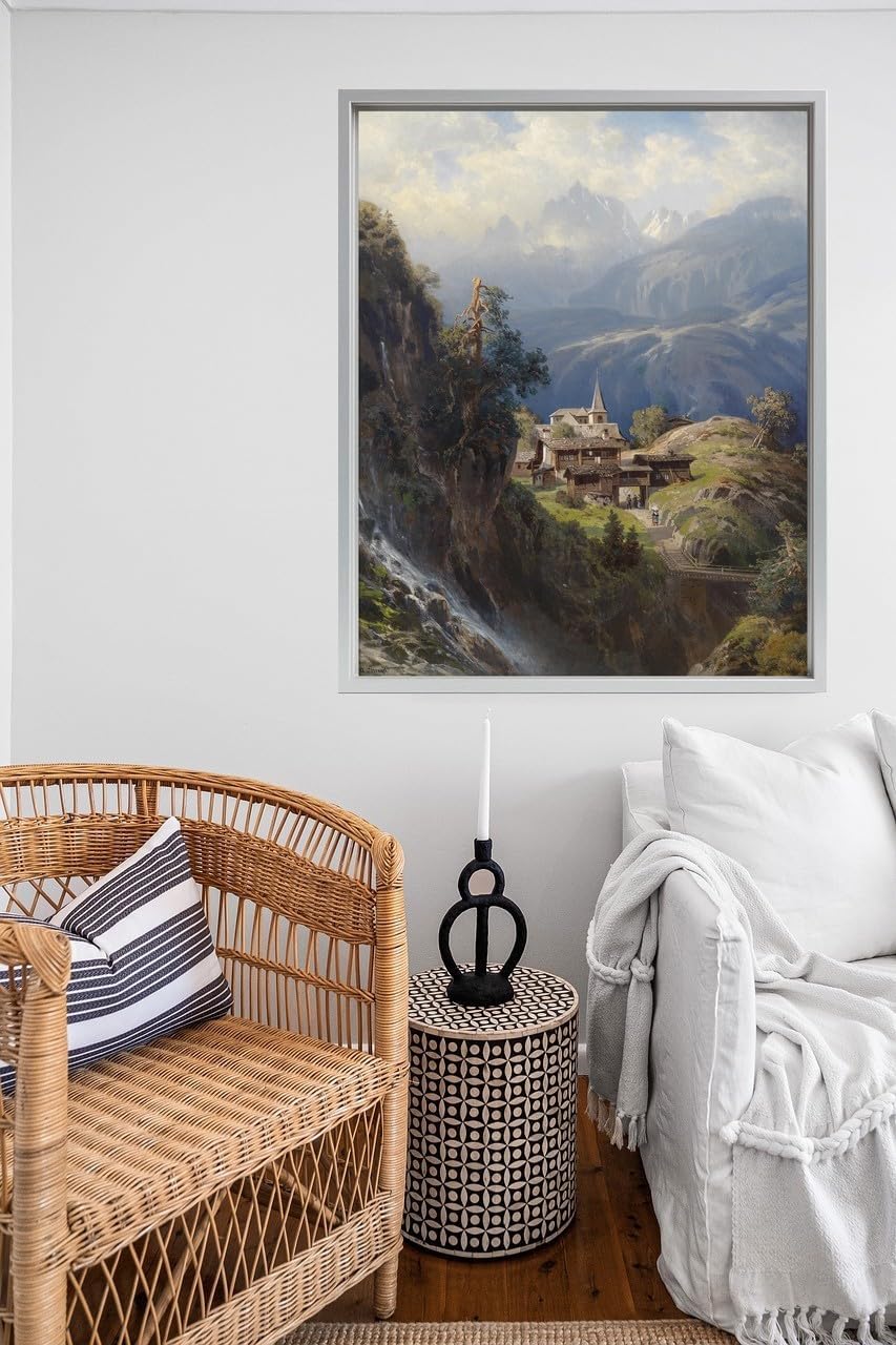rahmengalerie24 Schattenfugenrahmen 48x68 cm Alu, für Keilrahmenbilder und Leinwände, Rahmen ohne Gl