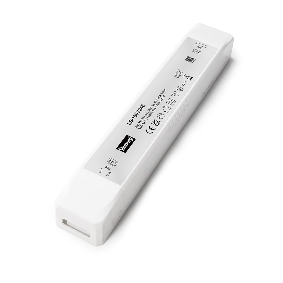 illuburg LED Trafo 24V 150W Flackerfrei für LED Strip Lampe LED Netzteil Treiber Transformator Drive