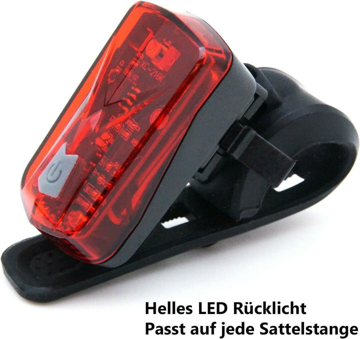 bemiX Fahrradlicht Set StVZO zugelassen LED Fahrradleuchtenset regenfest mit Schnellbefestigung Hell
