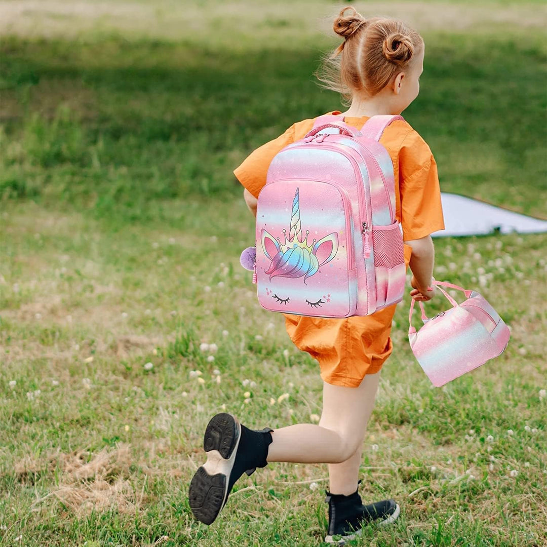 Jumpopack Schulrucksack Kinder Einhorn Schulranzen Kinderrucksack Regenbogen Kinder Schultasche Schu