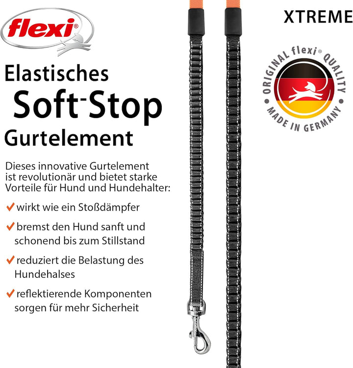 flexi Rollleine Xtreme - Tape Leash Orange - S schwarz orange S, schwarz orange S