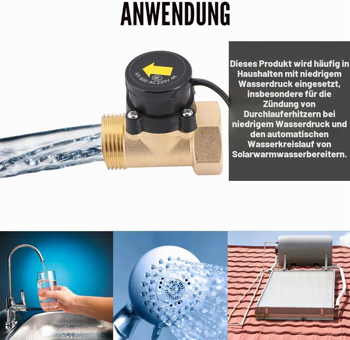 Wasserdurchflussschalter HT-800 Strömungswächter G1 Gewinde 220V Wasserpumpen Durchflusssensor Autom