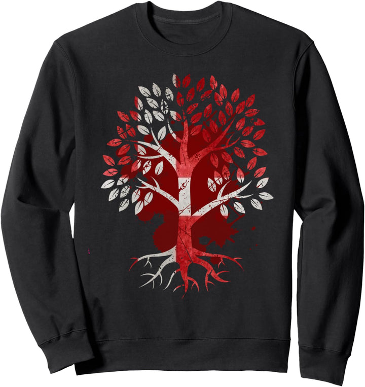 Dänemark Fahne Dänische Flagge Skandinavisch Wikinger Urlaub Sweatshirt