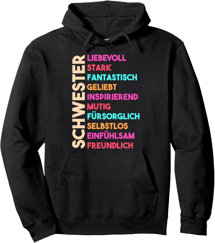 Liebevolle Schwester Pullover Hoodie
