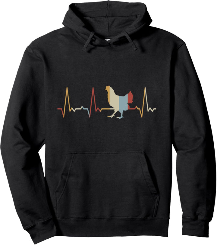 Herzschlag Huhn Pullover Hoodie