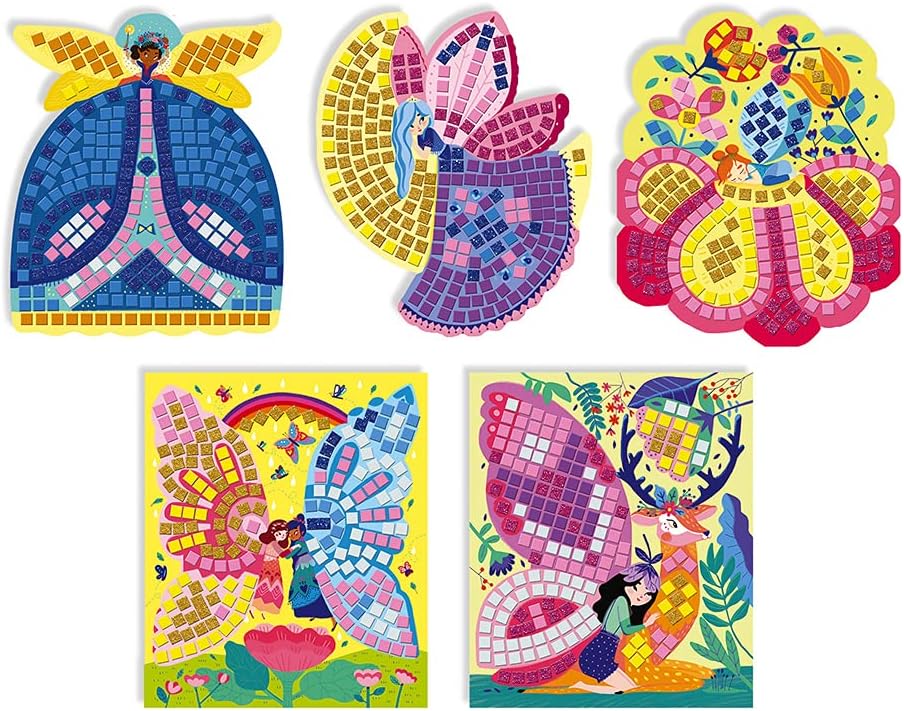Janod - Fairies Foam Mosaics Box - Les Ateliers du Calme - Kreatives Freizeitkit für Kinder - Feinmo