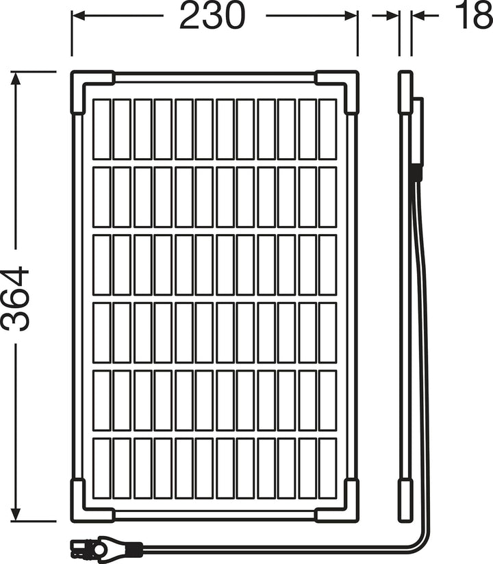 OSRAM BATTERYcharge SOLAR 10W, Solar-Batteriewartungsgerät, 12V Batterieladung, 10W