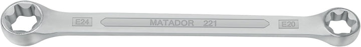 MATADOR Doppelringschlüssel-Satz, 4-teilig E 6 x 8-E 20 x 24, 0221 9080 E 6 - E 24, E 6 - E 24