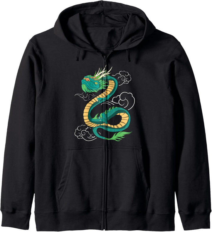 Mythologie Fantasy Tier Asien Kreatur Chinesischer Drache Kapuzenjacke