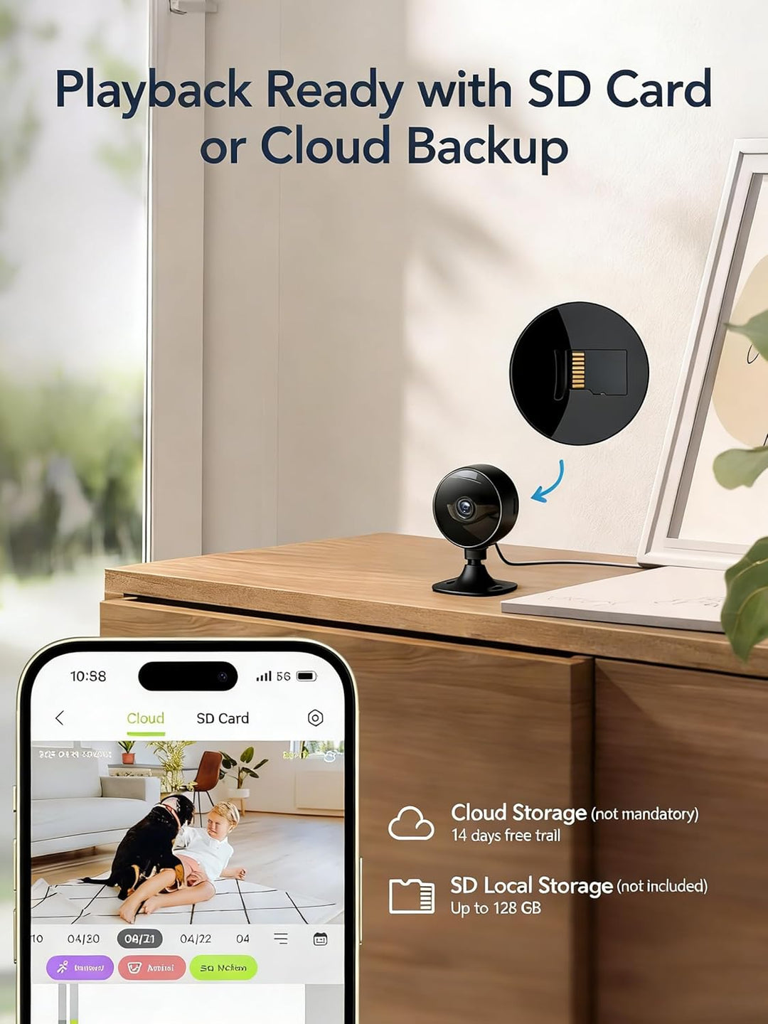 GNCC 2-Pack überwachungskamera Innen mit Nachtsicht, 1080P HD WLAN Indoor Kamera, Zwei-Wege-Audio, P