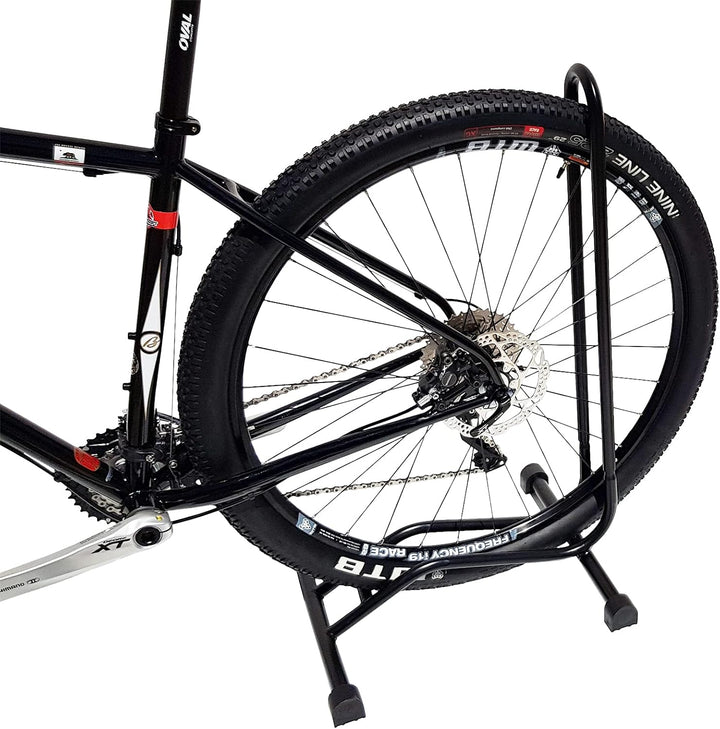 WELLGRO® Fahrradständer - Stahl, schwarz, sicherer Stand, Haken mit Kunststoffummantelung, 3 Funktio